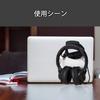 ELECOM Headphone Stand, Hanger Type, Black, HP-DSHBK