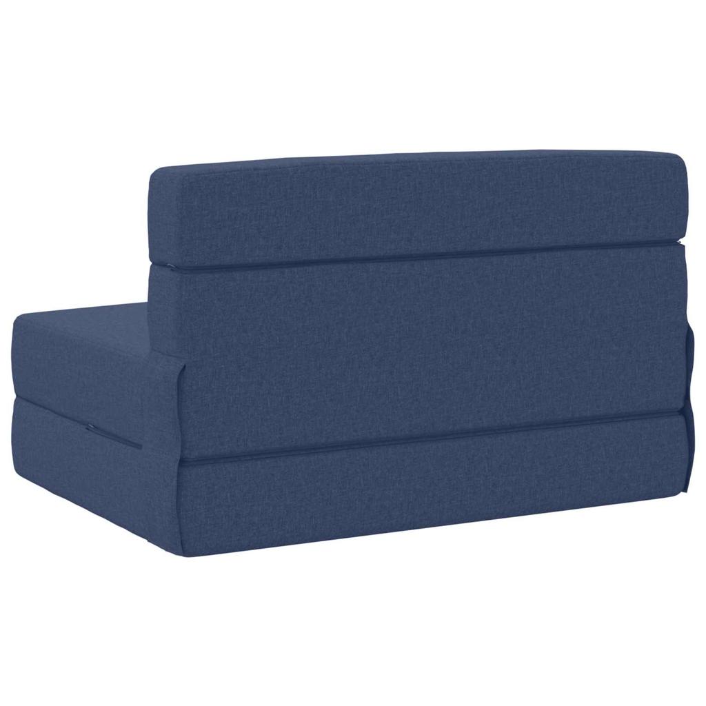 Folding Sofa Bed Blue 70 x 72 x 60 cm Fabric