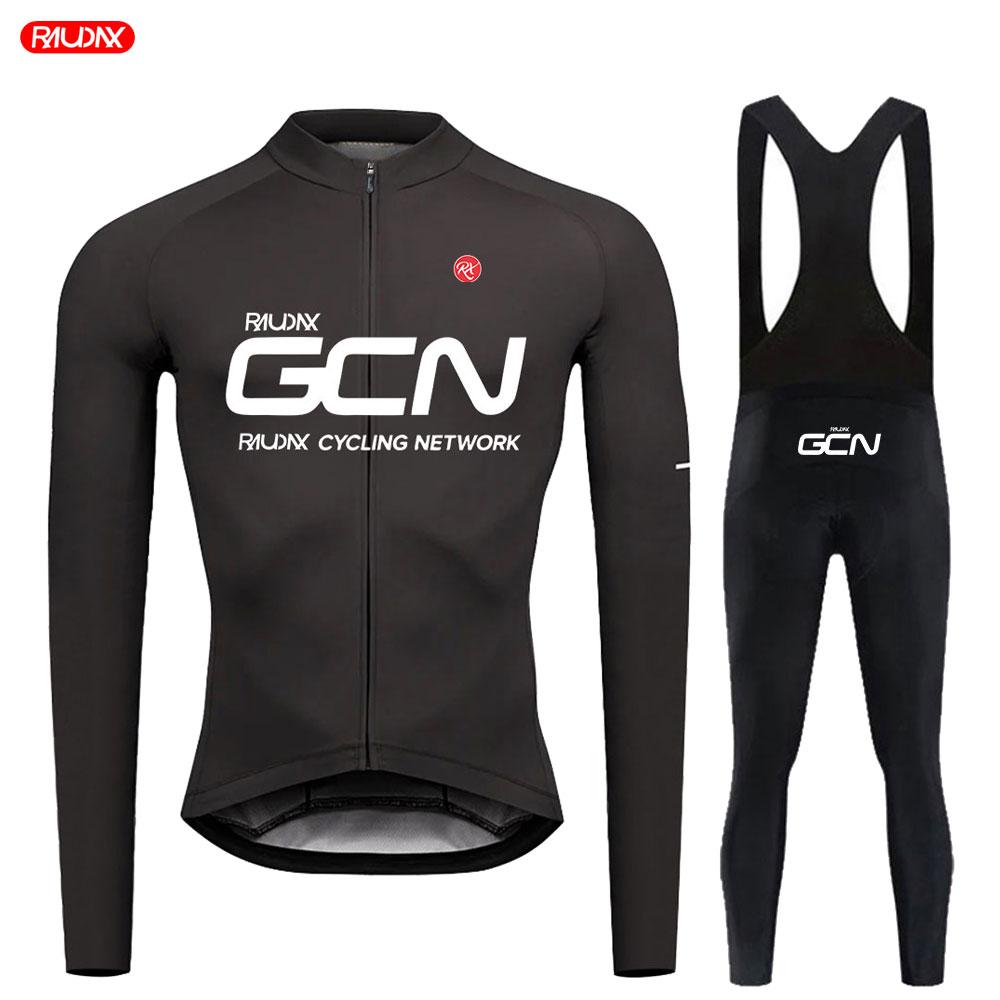2026 Raudax GCN Man's Long Sleeves Cycling Jersey Sets Mountain Bike Cycling Wear Road Bike Cycling Sportswear Ropa Ciclismo Maillot