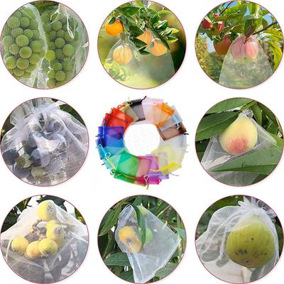 Reusable Polyester Fruit Protection Sleeves for Orchard Gardening Bird Insect Prevention Breathable Drawstring Design