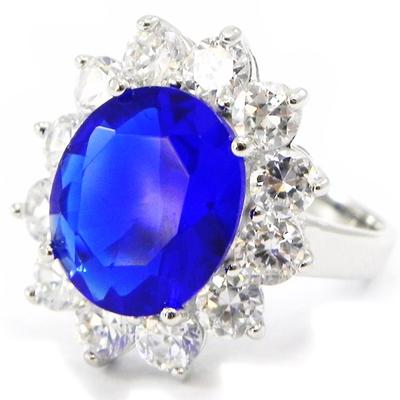 Silberring 'Victorina' blau