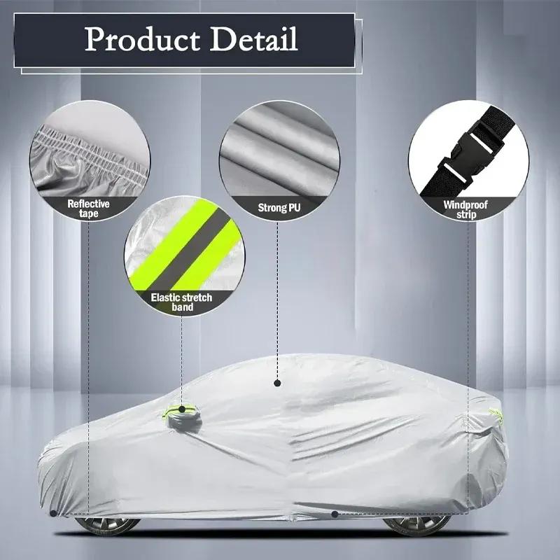 For Ford Ranger Outdoor Car Cover With Reflective Strips, Waterproof Snowproof Dustproof, UV Protection Auto Accessories