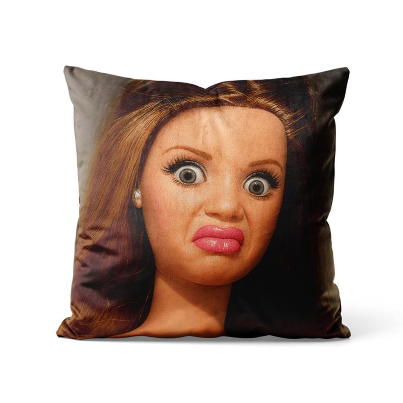 Gaslight Gatekeep Girlboss Funny Disgusting Doll Face Meme Throw Pillow Covers Cushion Cases Pillowcases Cm X Cm