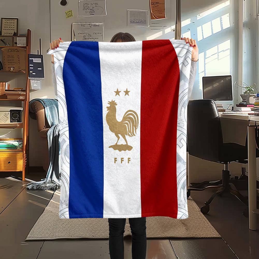 France National Football Team2 Flannel Blanket, High Quality Comfortable for All Seasons, Home Decor, Warmth and Comfort