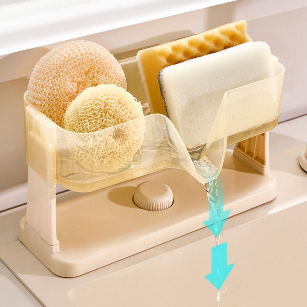 Quick Dry Kitchen Sink Storage Rack Suction Cup Sponge Drain Holder Household