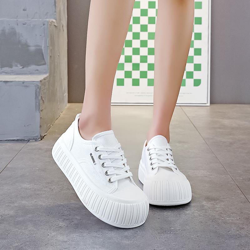 canvas shoes female students versatile board shoes 2025 spring and autumn new breathable sports casual shoes non-slip biscuit shoes MA05