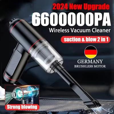 2024 New 6600000Pa 5-in-1 Cordless Vacuum Cleaner 3-speed Adjustable Portable Robot Vacuum Cleaner Handheld Mini Car Home Appliance Night Lighting