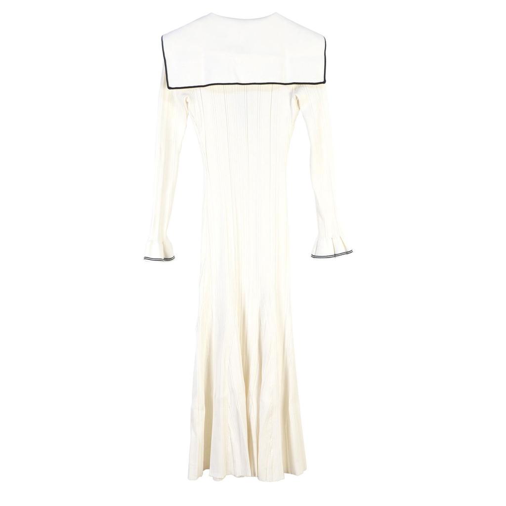 Women's European & American V-Neck Sailor Collar Slimming Fishtail Knitted Dress for Spring & Summer