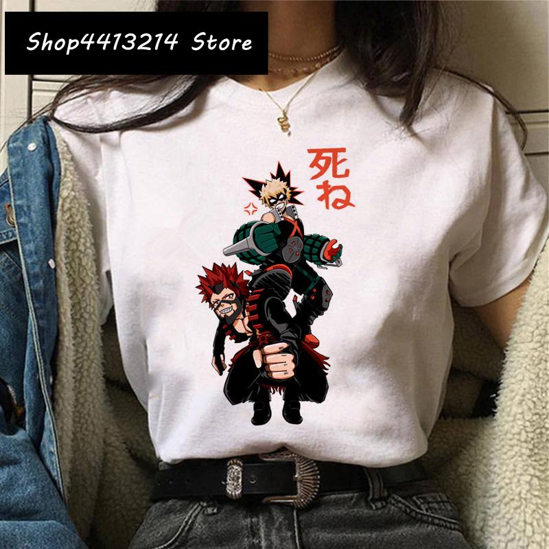Cartoon Women My Hero Academia T Shirt Tee Funny Himiko Toga Clothing Boku No Hero Academia Harajuku 2021 Tshirt Female Ulzzang