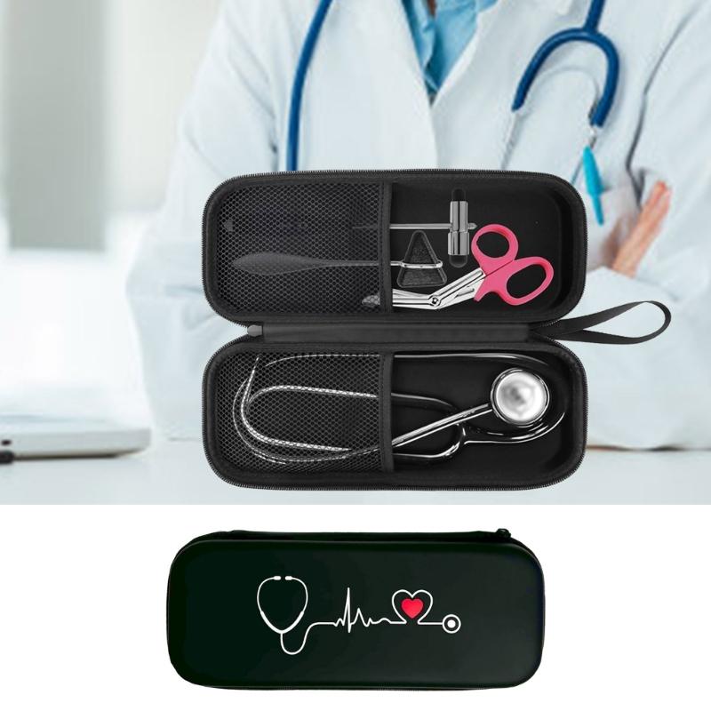MultiUse Stethoscope Travel Case For Healthcare Stethoscope Carrying Bag Provider Space For Pen, LED Penlight,