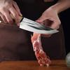 Forged Chef's Boning-Slicing Cleaver Professional Kitchen Knife for Meat Peeling Cutter Grill Knife with Sheath