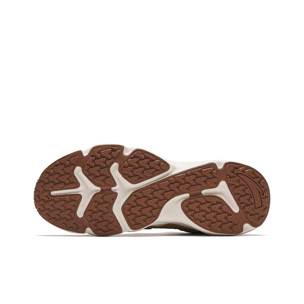 Anta Walker Synthetic Leather Fabric Wear-Resistant High-Top Casual Shoes Men Sneakers Light-Tea-Brown 912548923-3