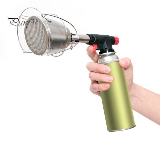 Stainless Steel Culinary Torch Attachment Cooking Torch Connector Outdoor Camping Torch for Home Kitchens Restaurants
