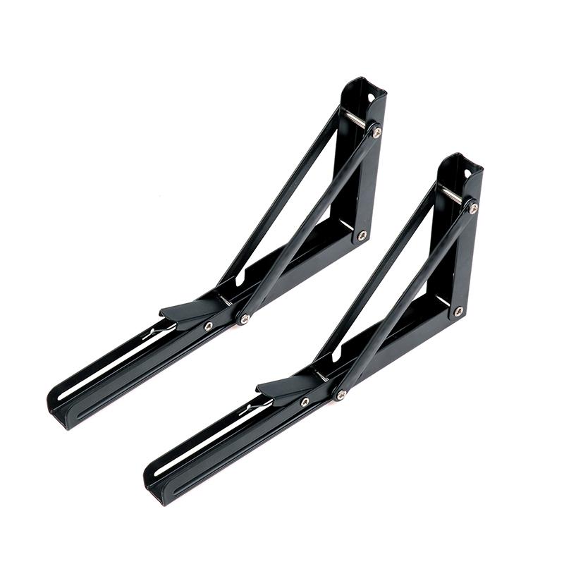 High-Strength Triangle Folding Shelf Bracket made of Cold Rolled Steel, Suitable for Wall and Table Mount, 1/2pcs