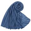 Eenvoudige Katoenen Jersey Hijab Stretch Sjaal Dames Moslim Sjaal Grote Maat Lange Sjaal Mode Ramadan Hoofdband Turban 180*80Cm