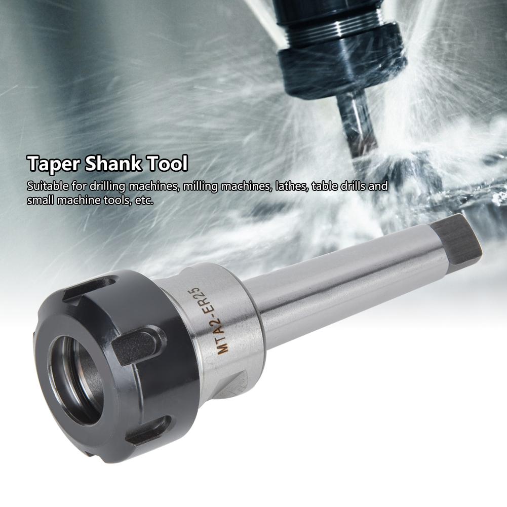 Collet Chuck Holder High Speed Steel CNC Lathe Spindle Shank for Milling Machine MTA2ER25