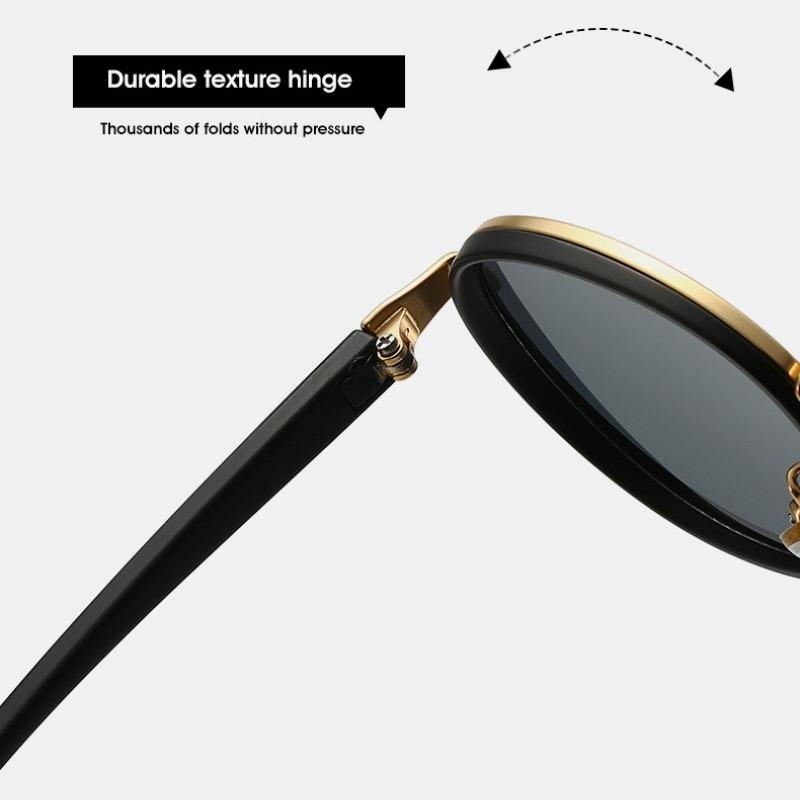 Non-polarized Vintage Metal Round Sunglasses Women for Men Shades Popular Hip Hop Outdoor Sun Glasses