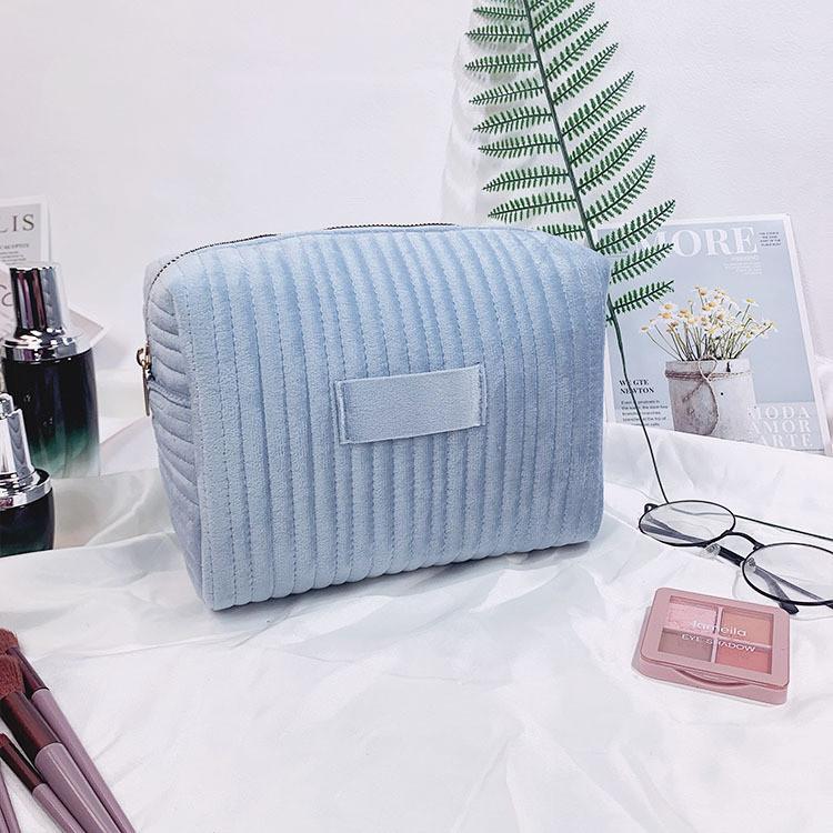 Borsa da Trucco in Velluto Organizer da Viaggio con Cerniera per Donne e Uomini