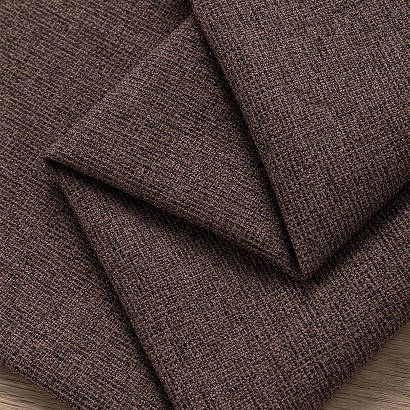 All-Polyester Solid Color Linen-Like Sofa Fabric with Soft Bag Process - Composite Flocking Fine Linen Canvas