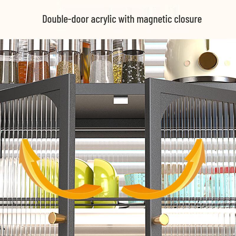 Modern 3-Tier Dish Drying Rack with Drawers