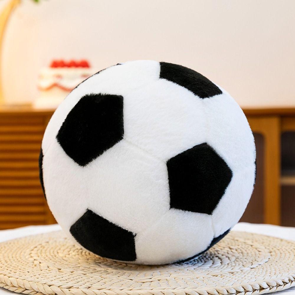Stuffed Football Throw Pillow Doll Soft Football Plush Toy Round Football Dolls Kid Girl Boy