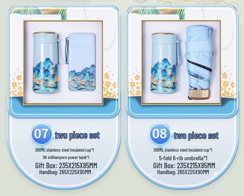 Chinese Cultural Gift Set: A Thousand Li of Rivers and Mountains for Corporate Clients and Conference Souvenirs