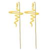 Gold Earrings Heartbeat Dangle Earrings 925 Silver Trusky Earrings