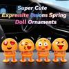 Smiley Smiling Emotion Bobblehead Car Decoration, Cute Funny Swinging Car Dashboard Ornament Decoration Nice Gift