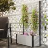 Garden Planter Box With Trellis Liner For Climbing Plants Vegetables Flowers 90 X 35 X 148 Cm Mixed Grey