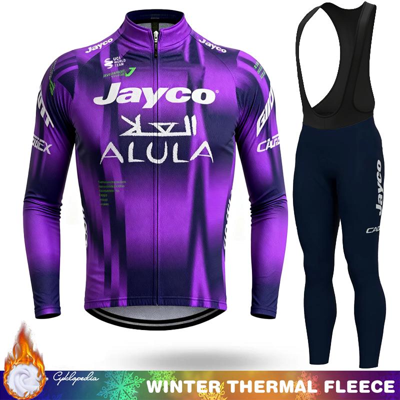 Abbigliamento Termico in Pile Invernale per Ciclismo Set da Uomo Maglia Tuta da Uomo Manica Lunga Abbigliamento Sportivo Retrò 2026 Completo con Bretelle Set di Giacche