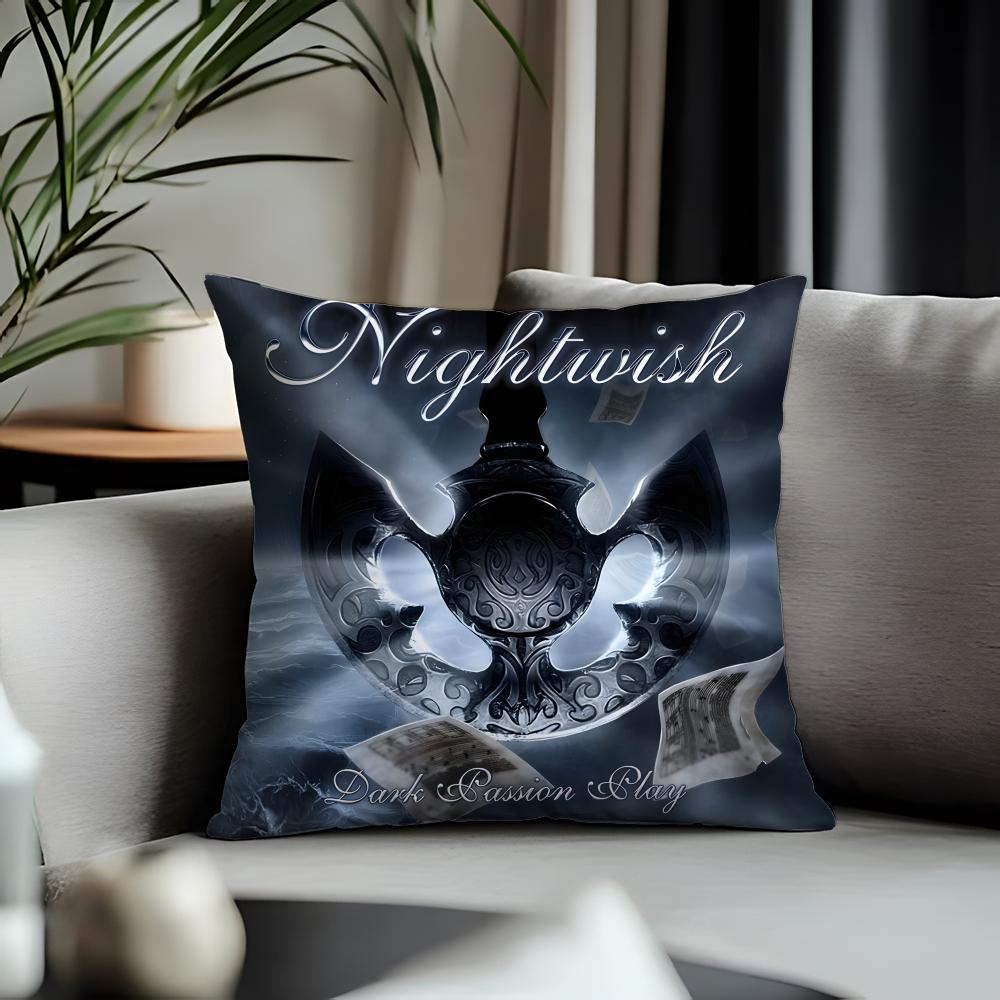 New Nnightwishiou Cushion Cover Antidustmite Pillowcase Invisible Zipper Silky Short Plush Sofa Cushion Cover