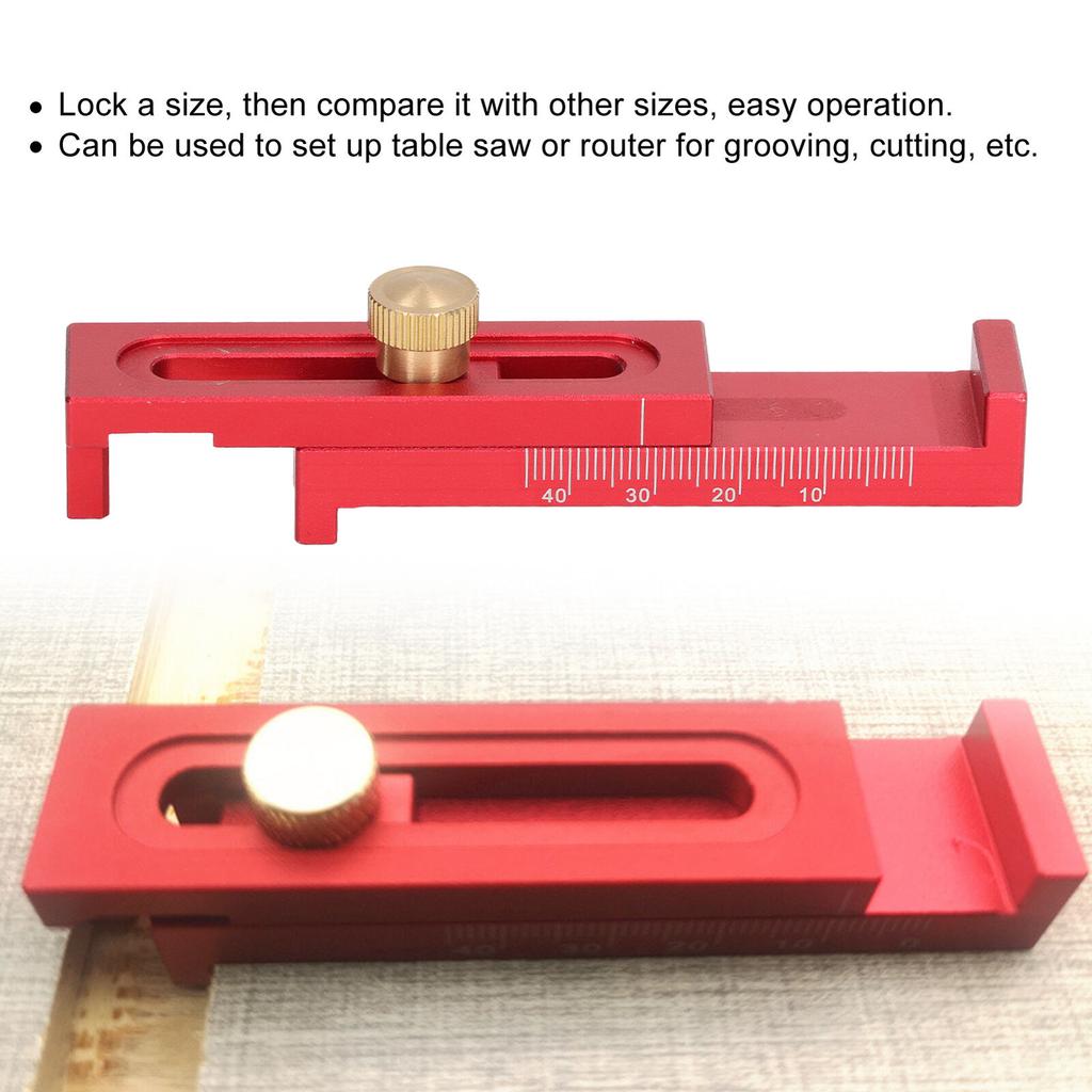 Woodworking Line Seam Gauge, Aluminum Alloy Depth Measuring Sawtooth Ruler, Marking Gauge Measuring Tools For Woodworking
