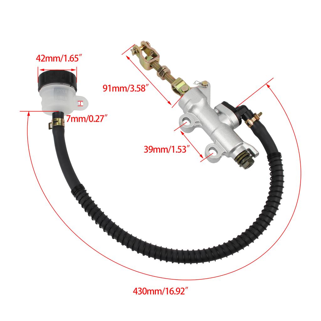 Universal Motorcycle Rear Brake Pump For Yamaha Kawasaki Suzuki Honda 50-250CC Pit Dirt Bike ATV Hydraulic Pump