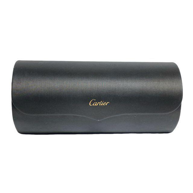 Used Cartier sunglasses case glasses case hard case logo Cartier black black