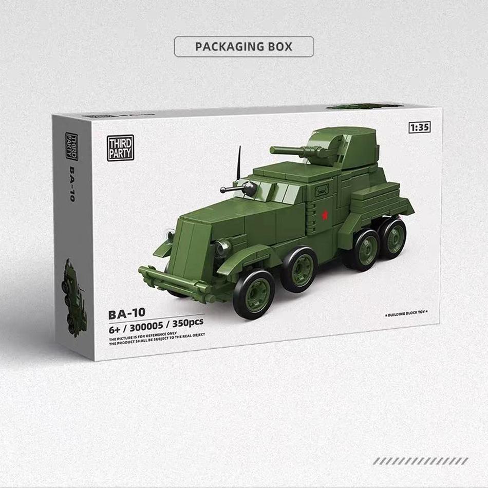 WW2 Military Soviet Army BT-5 Tank Armored Car 57 mm Anti-tank Gun ZIS-6 Katyusha Rocket Building Blocks Bricks Toys Kids Gifts
