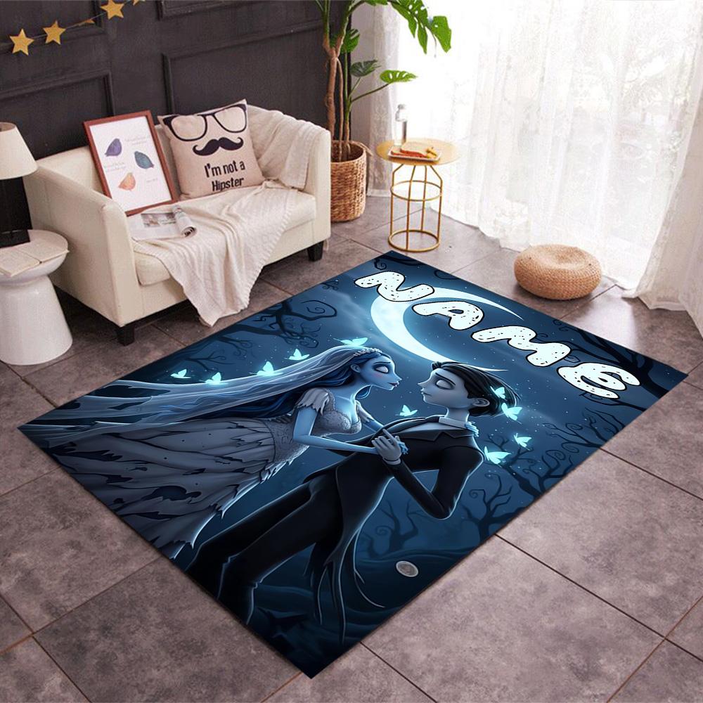 Looney Tom Jerry's Valentine Customized Name Floor Rug Office Rug Design for Balcony Living Rooms Study room Hallway Antislip Carpet Office home decor