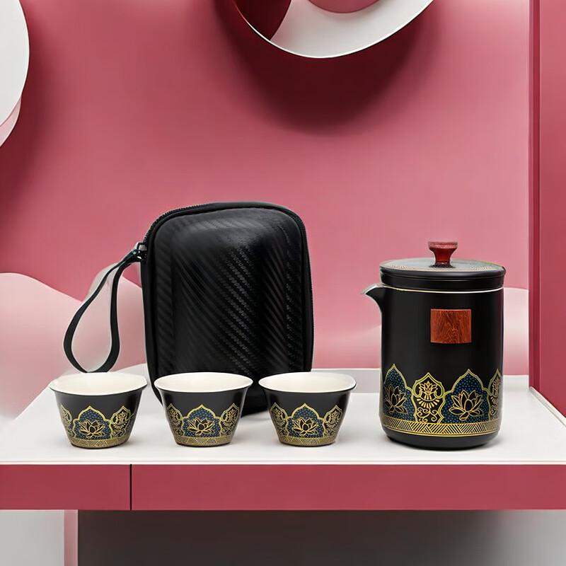 Dunhuang Style Portable Ceramic Tea Set