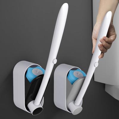 1 Set Toilet Brush Disposable Punch Free Plastic Household Cleaning Brush