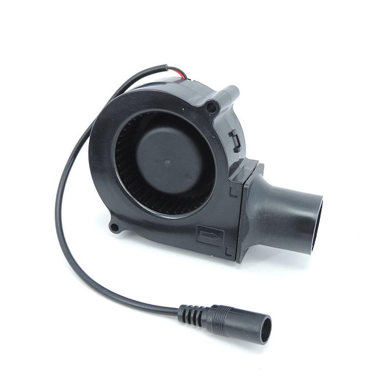 12V Dc 7530 Blower Turbo Cooling Fan with Adjustable Speed Power Controller Barbecue Air Blower Picnic Grill Wood Stove Cooking