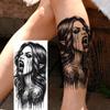 1 Sheet Evil Witch Zombie Vampire Temporary Tattoos For Men Women Adults Halloween Long Lasting Waterproof Fake Tattoo Sticker