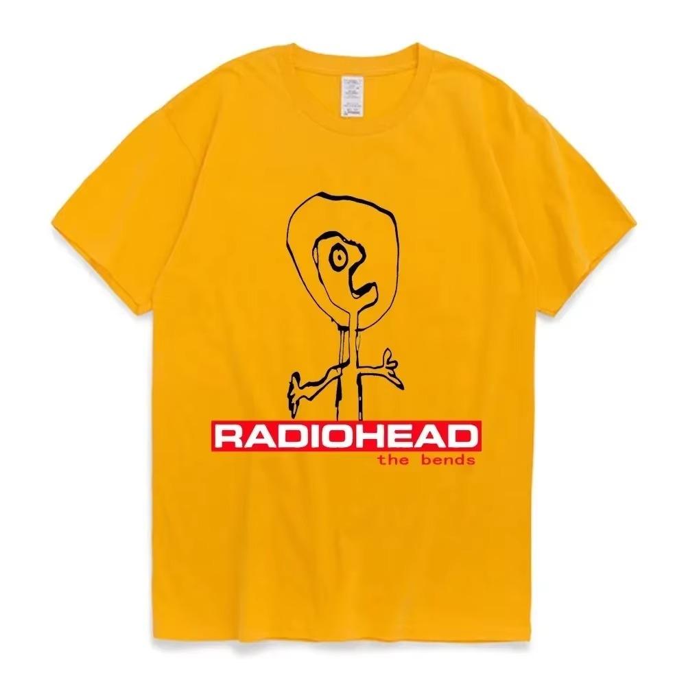 2024 Letní Radiohead The Bends Tričko Pánské Dámské Bavlněné Tričko Hip Hop Krátký Rukáv Tričko Oblečení Trička Topy Dárek Pro Fanoušky
