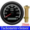 HD Tachometer Tacho Gauge 85MM With LCD Hourmeter Tacho Sensor M16 M18 Gasoline Diesel Engine Digital Tacho Meter Outboard Motor