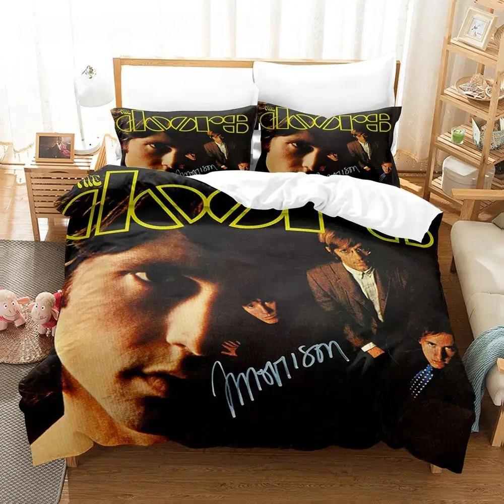 3D The Doors Jim Morrison Sengetøy Sett Enkelt Twin Full Queen King Size Sengetøy Sett Aldult Gutter Soverom Dynetrekk Sett