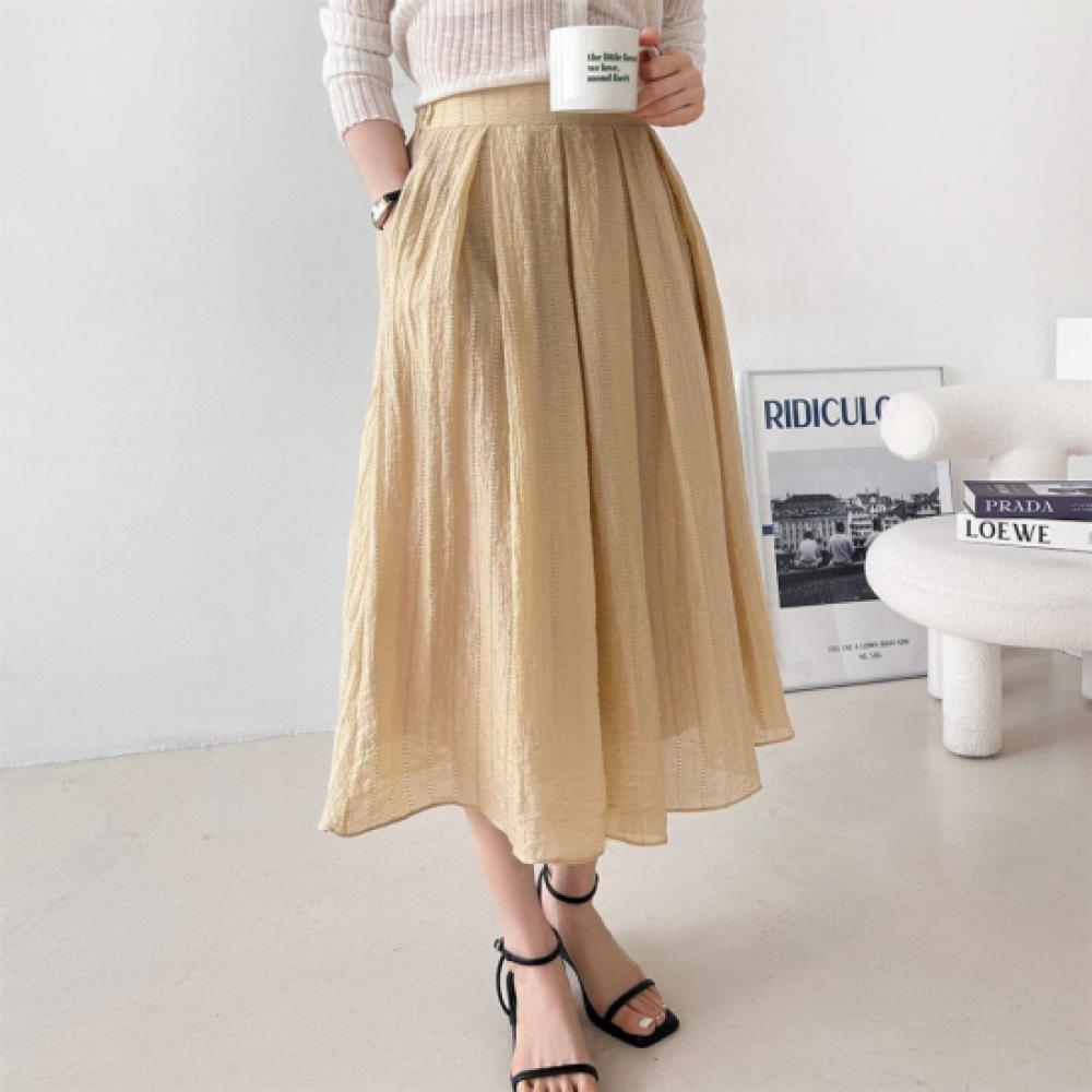 New Arrivals Open Run Women Semi Transparent Layered Long Skirt
