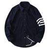 TB Foreign Trade Tail Goods Four Bars Lapel Long Sleeve Shirt