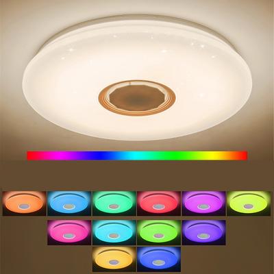 WiFi Modern Smart LED Light 500W Ceiling Lamp RGB APP Bluetooth Music Home Light With Remote Control 40cm