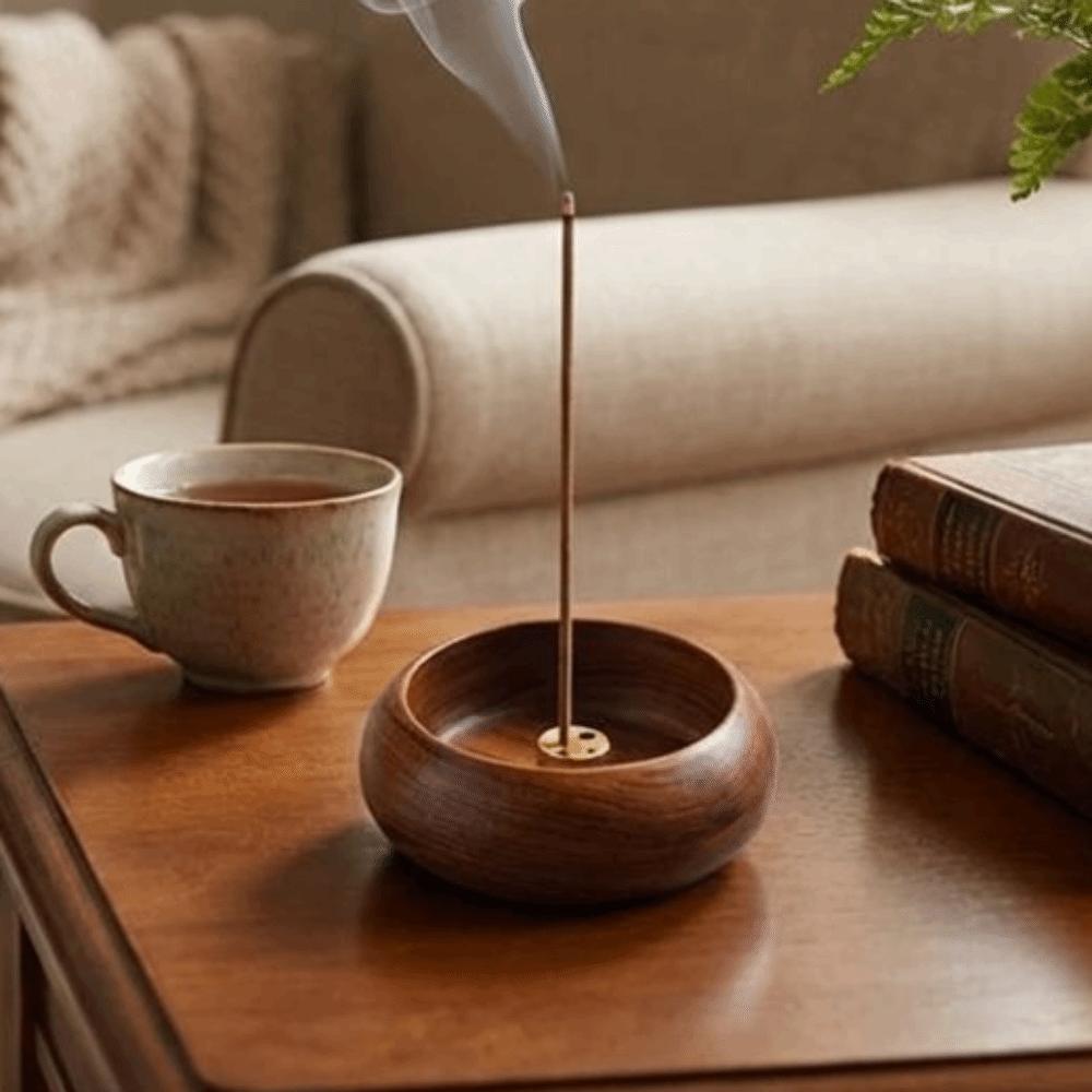 Handcrafted Wooden Incense Holder Solid Wood Stick Holder Eco-Friendly Incense Burner  Tea Room