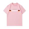 Men's 100% Cotton Round Neck Short Sleeve T-Shirt, Germany Flag 4 Stars Print Casual Comfortable Tee for Daily Patriotic Sports Wear