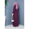 Gathered Waist Dress Plum