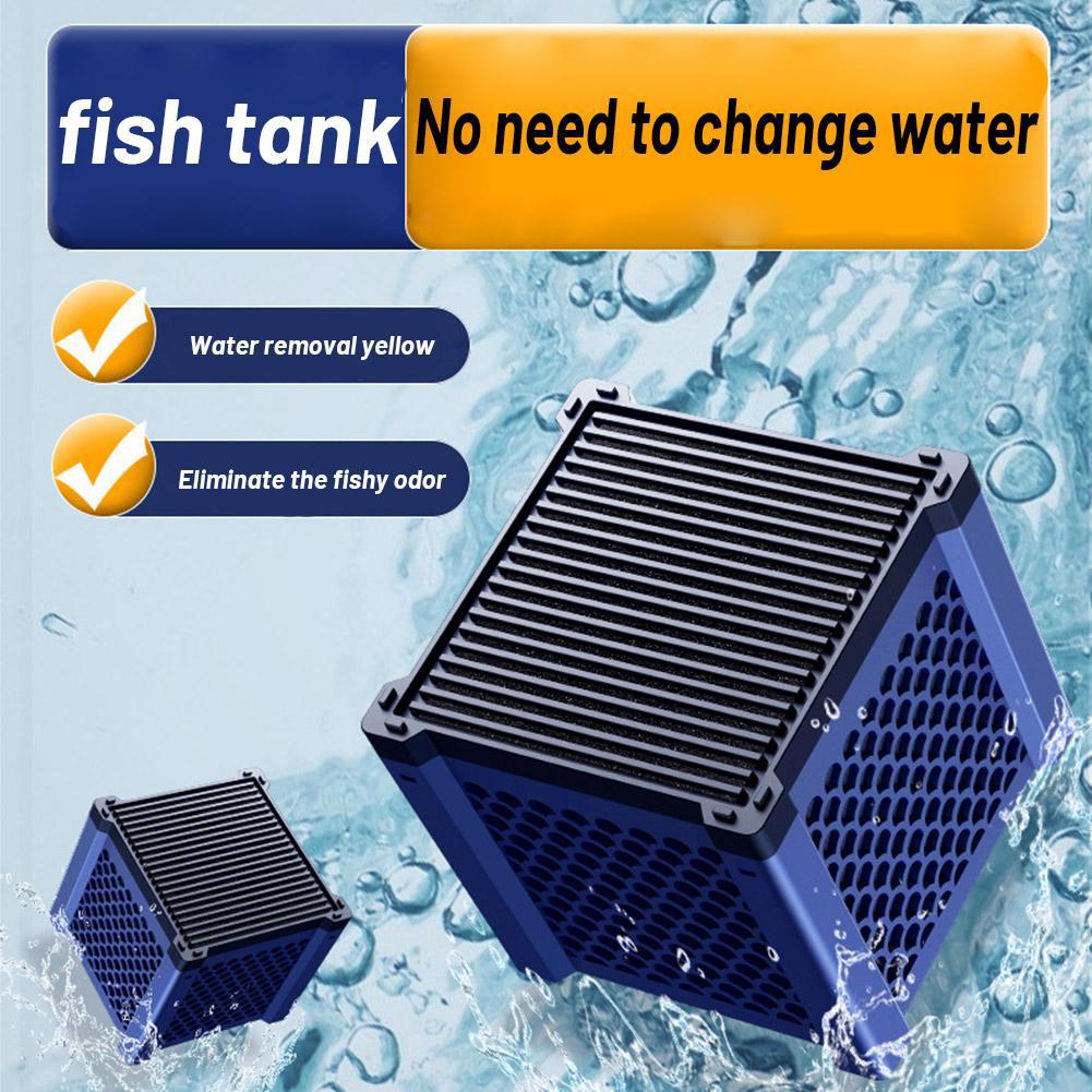 Aquarium Water Purifier Cube Fish Tank Filter Box For Fish Activated Purifier Tanks,Horse Tank D3O5